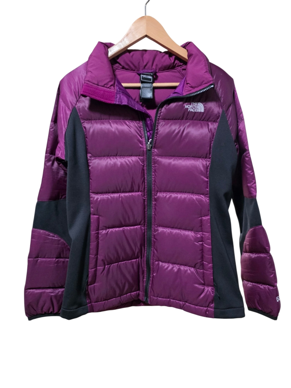 The North Face Puple Plum and Black Insulated Puffer Down Jacket Girls XL 18